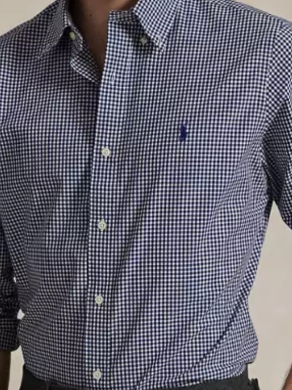 Ralph Lauren Classic Fit Micro Check Button-Down Shirt